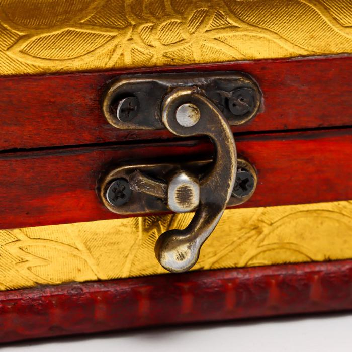 Шкатулка сундучок Шкатулка сундучок "Золотые цветы" набор 2 шт 7х6,5х11 см 9,5х14х9 см