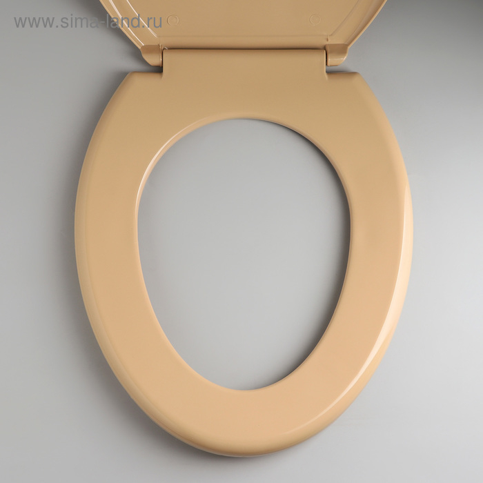 Сиденье для унитаза с крышкой Росспласт &laquo;Декор. Кожа&raquo;, 44,5&times;37,5 см, цвет коричневый