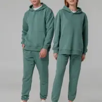 Худи оверсайз Kulonga Comfort, серо-зеленое, размер XS/S