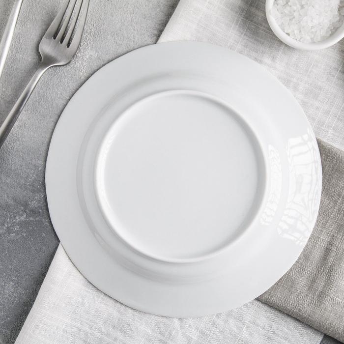 Тарелка &laquo;Надежда&raquo;, d=20 см, белая, фарфор