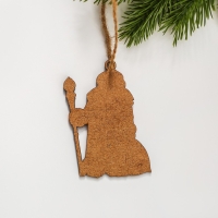 Ёлочная игрушка новогодняя &laquo;Дед мороз&raquo;, на Новый год, хдф, 6,4 х 9