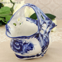 Конфетница «Весна», 21×13×18 см, гжель Конфетница «Весна», 21×13×18 см, гжель