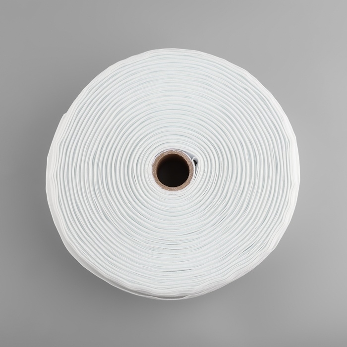 Шторная лента классическая, матовая, 6 см, 50 &plusmn; 1 м, цвет белый
