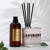 Набор диффузор ароматический "Aromame", хилтон, 500 мл, прямоугольная банка Набор диффузор ароматический "Aromame", хилтон, 500 мл, прямоугольная банка