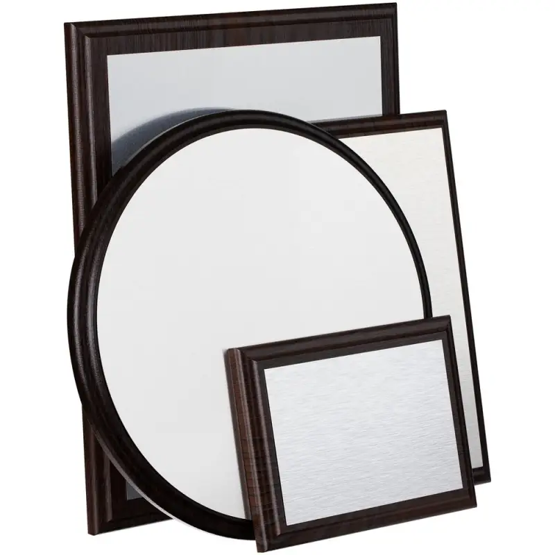 Плакетка Plaque XL, венге с серебристой пластиной Плакетка Plaque XL, венге с серебристой пластиной