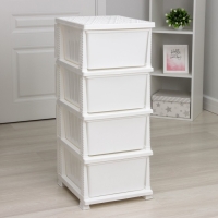 Комод 4-х секционный &laquo;Декор. Ажур&raquo;, белый