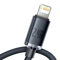 Кабель Baseus, Lightning - USB, 2.4 А, 1.2 м, черный Кабель Baseus, Lightning - USB, 2.4 А, 1.2 м, черный