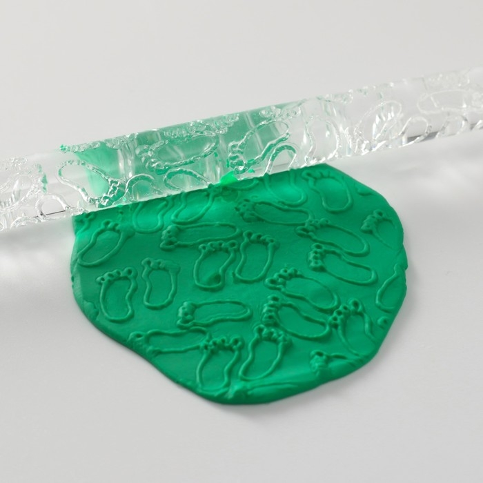 Скалка для творчества акрил Скалка для творчества акрил "Детские ножки" 16х1 см