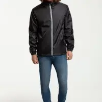 Ветровка мужская Fastplant черная, размер XXL