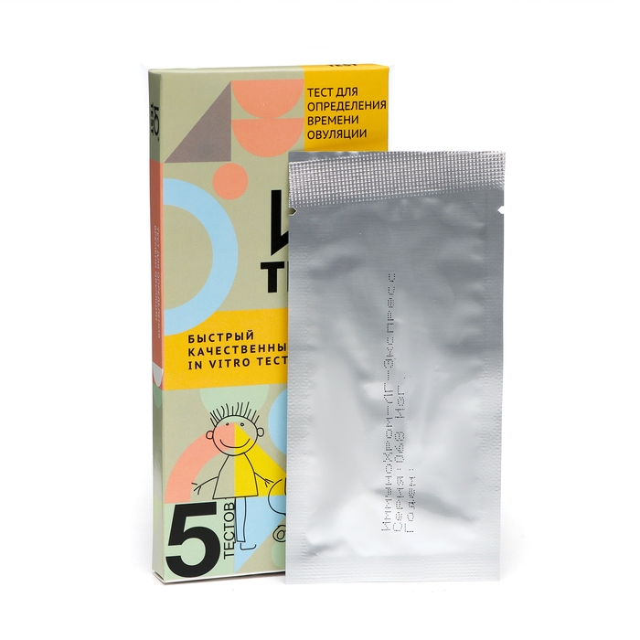 Тест иммунохроматографический для определения времени овуляции Ю Test, 5 шт Тест иммунохроматографический для определения времени овуляции Ю Test, 5 шт