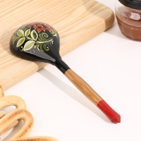 Ложка полубаская с росписью ягодка 19×6 см, микс Ложка полубаская с росписью ягодка 19×6 см, микс