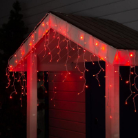 Гирлянда «Бахрома» 3 × 0.6 м, IP44, УМС, белая нить, 160 LED, свечение красное, 220 В Гирлянда «Бахрома» 3 × 0.6 м, IP44, УМС, белая нить, 160 LED, свечение красное, 220 В