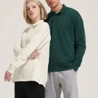 Рубашка поло оверсайз с длинным рукавом Heritage, темно-синяя, размер XXL