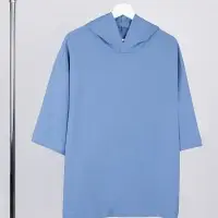 Футболка оверсайз унисекс с капюшоном Neofit, синяя, размер M/L