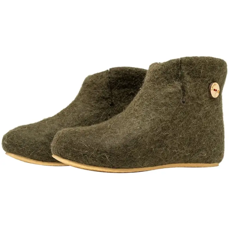 Домашние валенки Wild, зеленые (олива), размер 38