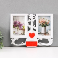 Фоторамка пластик на 2 фото 10х15 "Волшебство музыки" белая 30,5х2х23,5 см Фоторамка пластик на 2 фото 10х15 "Волшебство музыки" белая 30,5х2х23,5 см