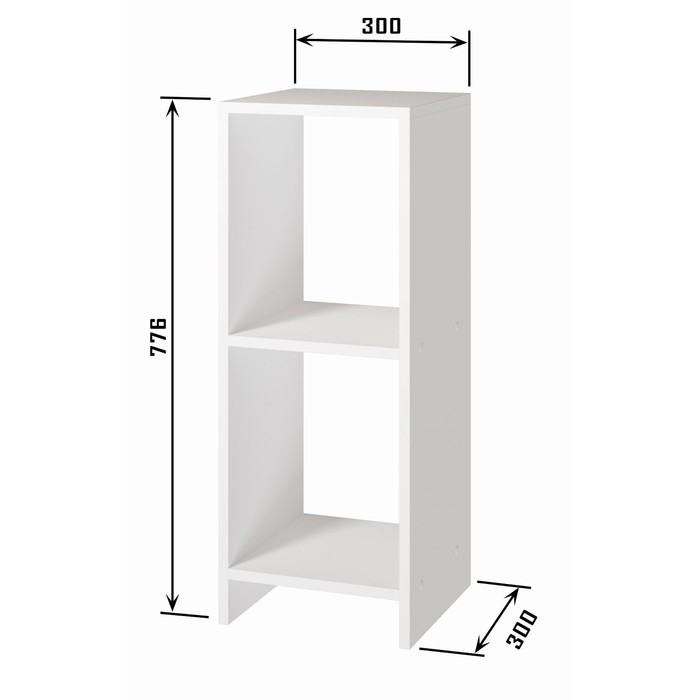 Стеллаж 300, 300х300х776, Квадро/Белый
