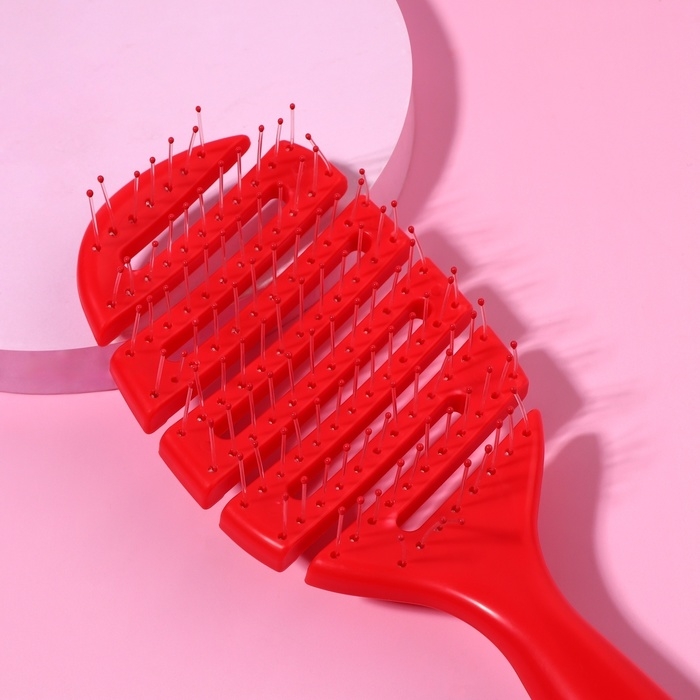 Расчёска массажная, вентилируемая, 8 &times; 23,5 см, цвет МИКС