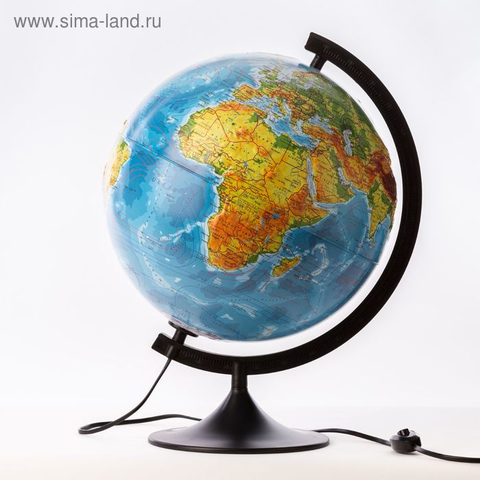 Глoбус физический рельефный «Классик», диаметр 320 мм, с подсветкой Глoбус физический рельефный «Классик», диаметр 320 мм, с подсветкой