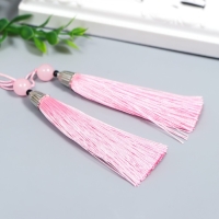 Декор для творчества текстиль "Кисть с бусинкой" нежно-розовый набор 2 шт 10х1 см Декор для творчества текстиль "Кисть с бусинкой" нежно-розовый набор 2 шт 10х1 см