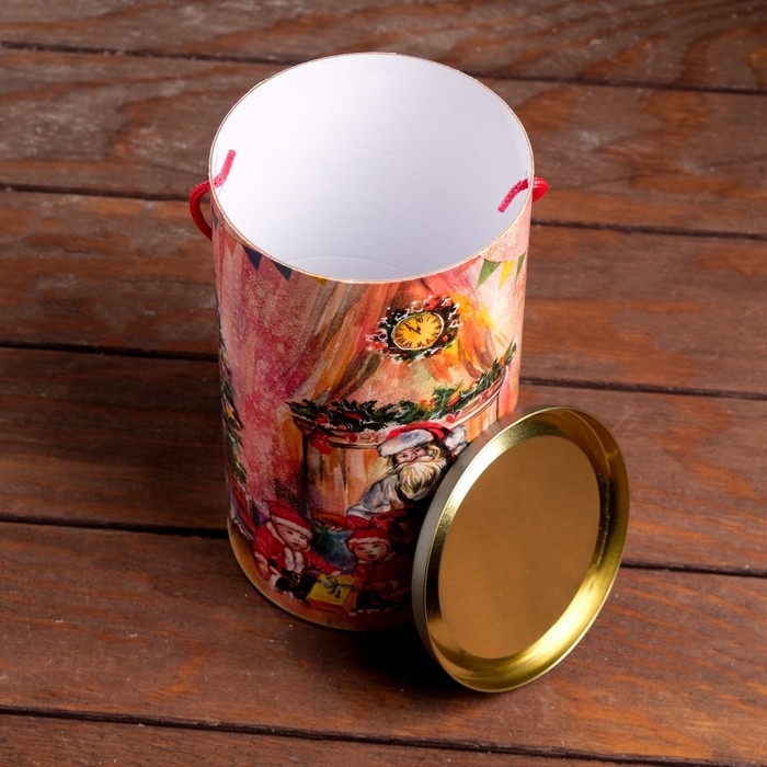 Новый год. Подарочная коробка, тубус &laquo;Малышам на праздник&raquo; 120 х 220 мм (200 мм внутр. высота).