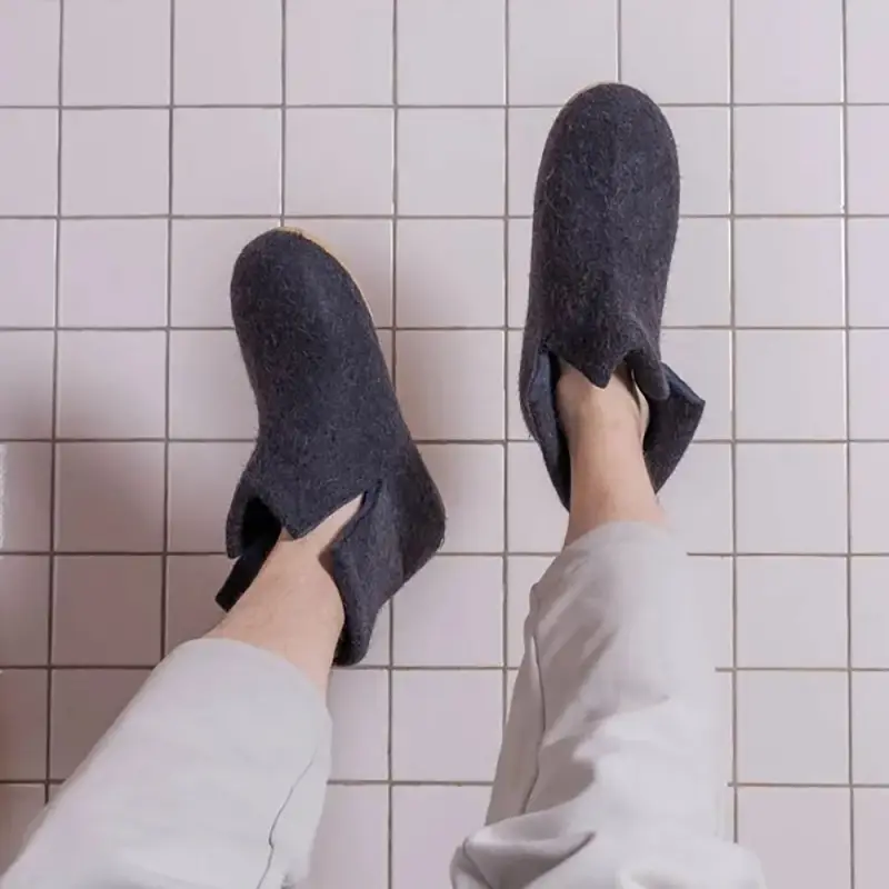 Домашние валенки Wild, темно-синие (клякса), размер 37