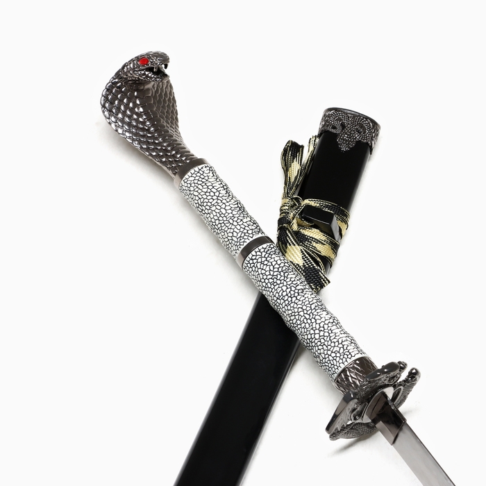 Сув. изделие катаны 3в1 на подставке, кобра, 105 см, 85 см, 60см Сув. изделие катаны 3в1 на подставке, кобра, 105 см, 85 см, 60см