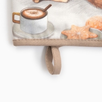 Новый год.Варежка-прихватка Этель "Уютных вечеров" 15х28см,саржа, 100% хл, ватин 250г/м2 Новый год.Варежка-прихватка Этель "Уютных вечеров" 15х28см,саржа, 100% хл, ватин 250г/м2