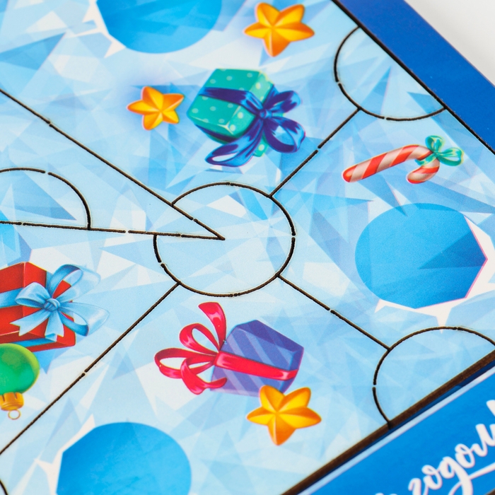 Новогодняя деревянная головоломка для детей &laquo;Новый год! Приключение пингвина&raquo;, 21 х 15 см