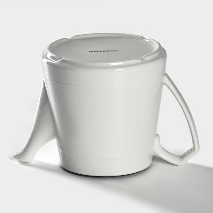 Чайник фарфоровый заварочный Magistro &laquo;Морской бриз&raquo;, 850 мл, цвет белый