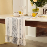 Дорожка Этель сканди цв.серый 38*150 см, 50%хлопок 50%лен