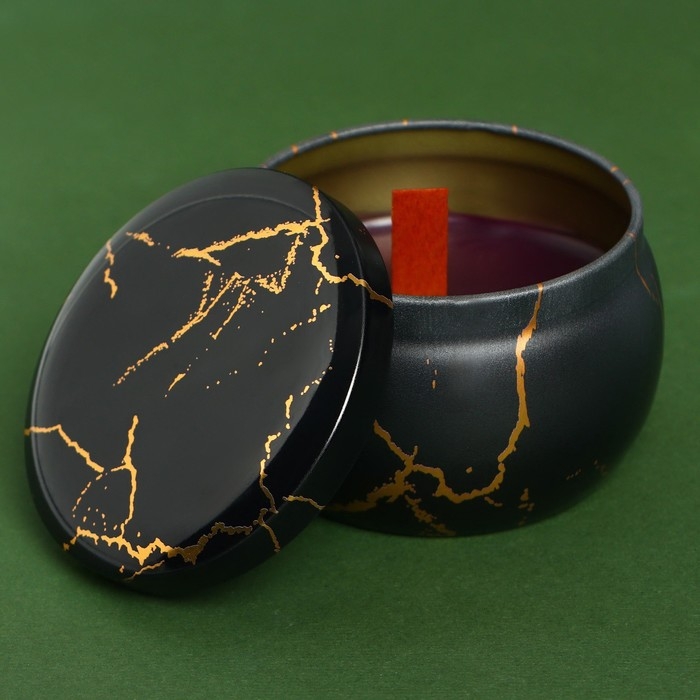 Ароматическая свеча из пчелиного воска &laquo;Тайны шика&raquo;, аромат сандал, 6 х 6 х 4 см.