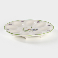 Подставка фарфоровая для яиц Доляна «Зелёный сад», d=19,5 см Подставка фарфоровая для яиц Доляна «Зелёный сад», d=19,5 см