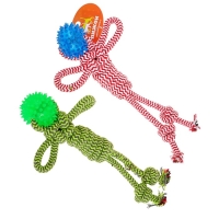 Игрушка канатная "Человечек" с мячиком, 75 г, до 24 см, микс цветов Игрушка канатная "Человечек" с мячиком, 75 г, до 24 см, микс цветов