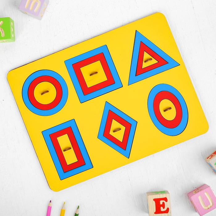 Рамки-вкладыши М.Монтессори &laquo;Паутинки&raquo;, МИКС