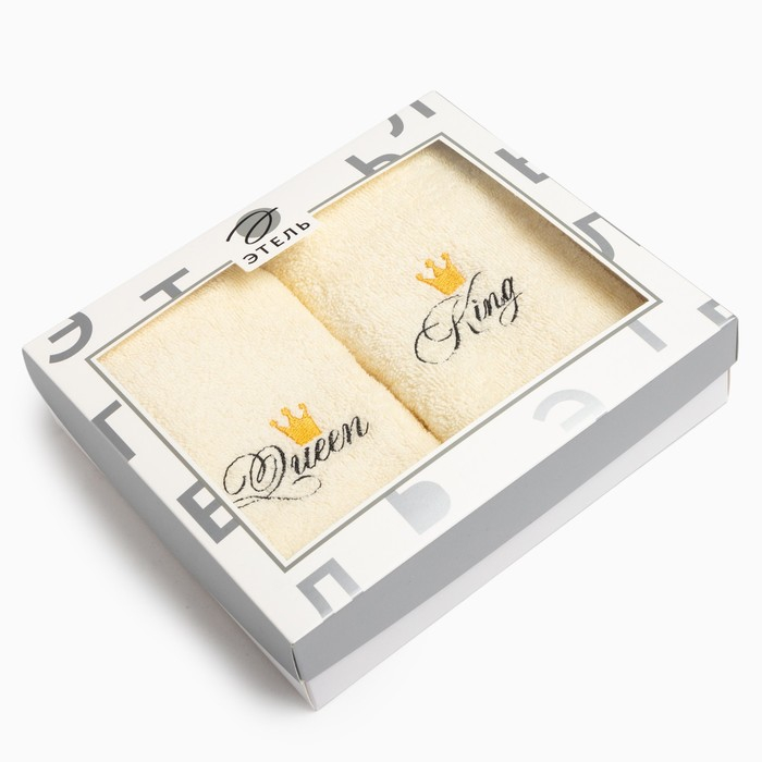 Набор полотенец "Queen & King" 35х50 см-2 шт, 100% хлопок, 350 г/м2