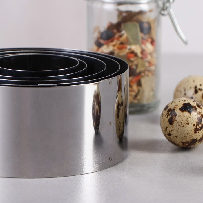 Набор форм для выпечки и выкладки &laquo;Круг&raquo;, d-10, h-5 см, 5 шт