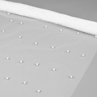 Сетка с бусинами, 150 см, 1 &plusmn; 0,2 м, цвет белый