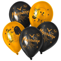 Воздушный шар латексный 12" «Весёлого Хеллоуина», чёрный, оранжевый, 50 шт. Воздушный шар латексный 12" «Весёлого Хеллоуина», чёрный, оранжевый, 50 шт.