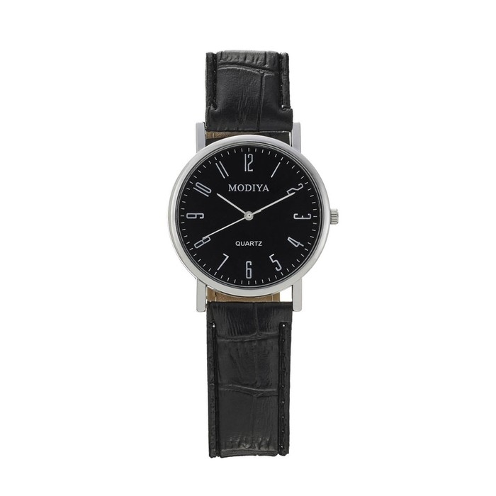 Часы наручные кварцевые мужские, d-4 см, черный циферблат Часы наручные кварцевые мужские, d-4 см, черный циферблат