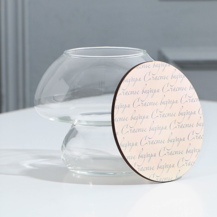 Ваза для цветов &laquo;Счастье внутри&raquo;, 11,2 х 9,1 см.