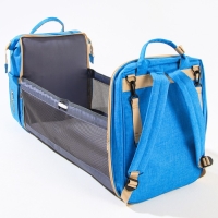 Сумка рюкзак для мамы и малыша с пеленальным ковриком, цвет голубой Сумка рюкзак для мамы и малыша с пеленальным ковриком, цвет голубой