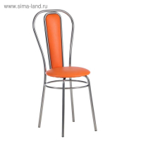 Стул "Белла"  оранжевый/хром