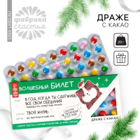 Новый год! Шоколадное драже &laquo;Новый год: Волшебный билет&raquo;, 20 г.