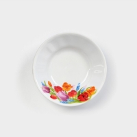 Блюдце фарфоровое для варенья &laquo;Майский букет&raquo;, d=11 см, цвет белый