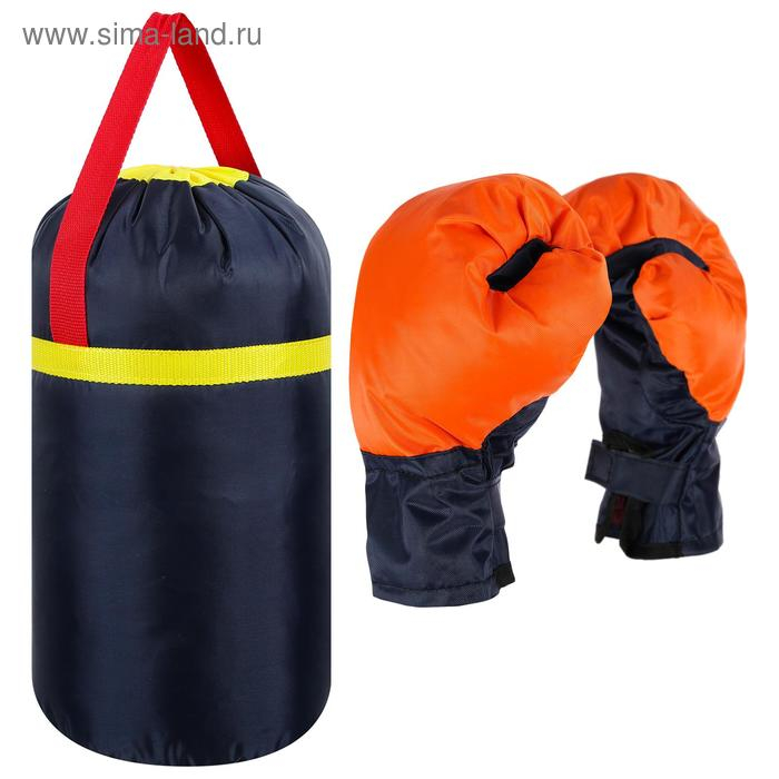 Набор боксёрский детский: перчатки, груша, d=20, h=35см, цвет МИКС Набор боксёрский детский: перчатки, груша, d=20, h=35см, цвет МИКС