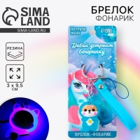 Брелок для ключей с фонариком резиновый &laquo;Давай устроим вечеринку&raquo;, 3 х 9.5 см