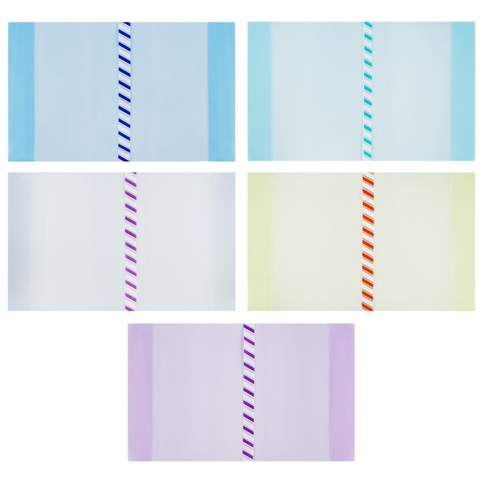 Набор обложек ПЭ 5 штук, 226 х 430 мм, 200 мкм, для учебников формата А5, универсальная, с закладкой Набор обложек ПЭ 5 штук, 226 х 430 мм, 200 мкм, для учебников формата А5, универсальная, с закладкой