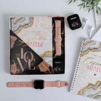 Ежедневник, чехол для наушников и ремень для часов &laquo;Love&raquo;, 20 х 22 см.