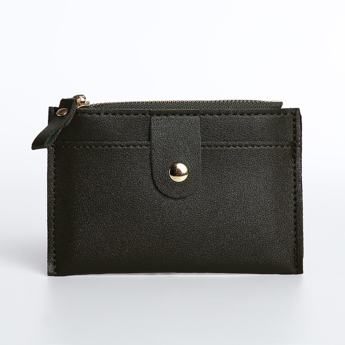 Картхолдер на молнии, цвет зелёный Картхолдер на молнии, цвет зелёный